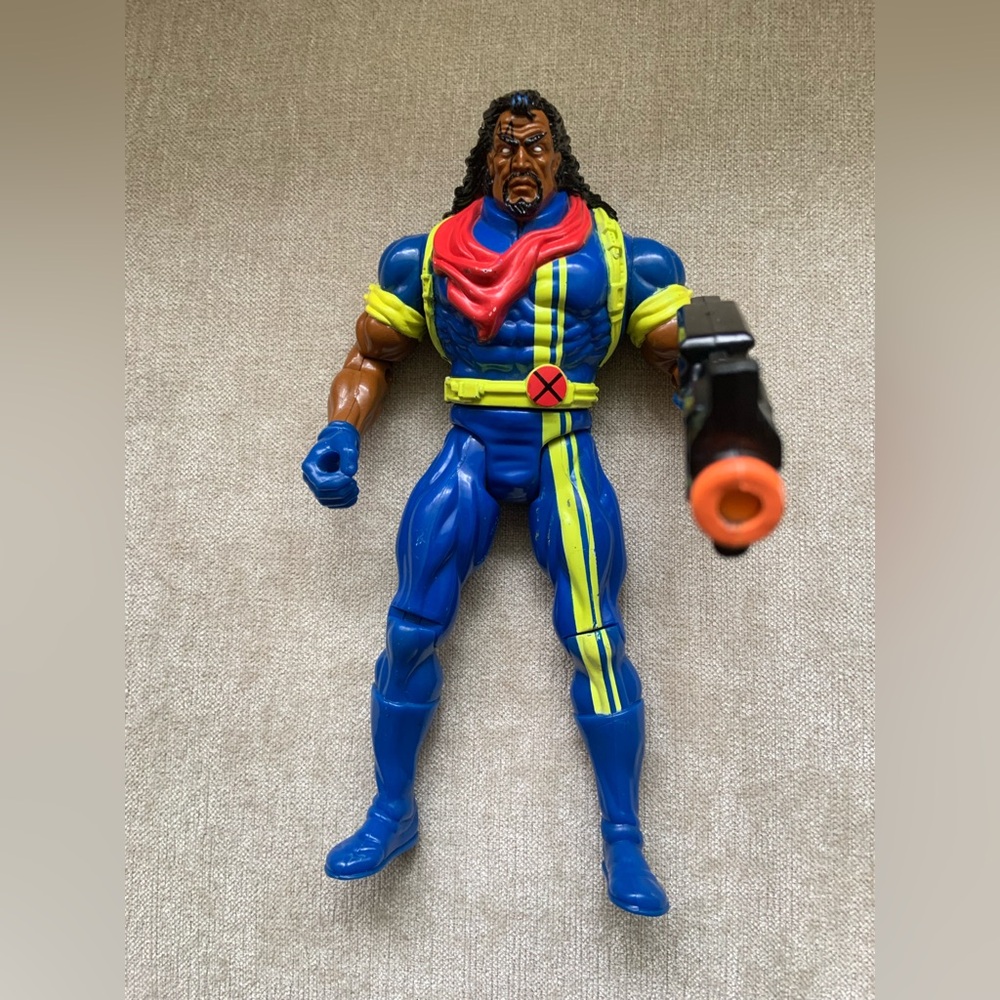 Action Figure Biz Marvel X Man Bishop 1994 with Blue and Red Outfit